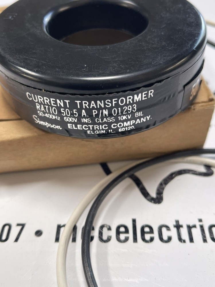 Current Transformer Ratio 50:5 A PN 01293 Simpson