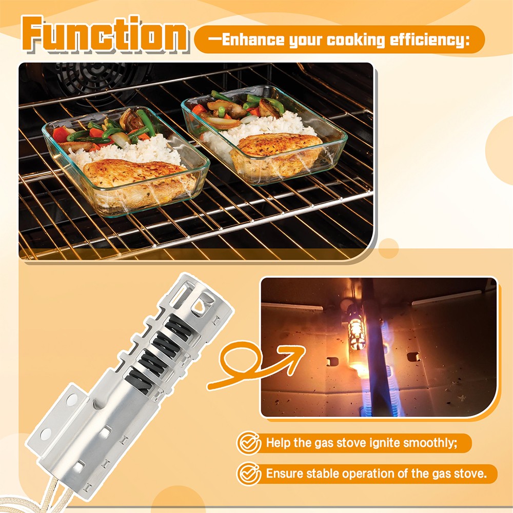 Range Round Style Oven Igniter for GE JGBP30WEA5WW JGBP28BEA2AD JGRP20BEJ1BB