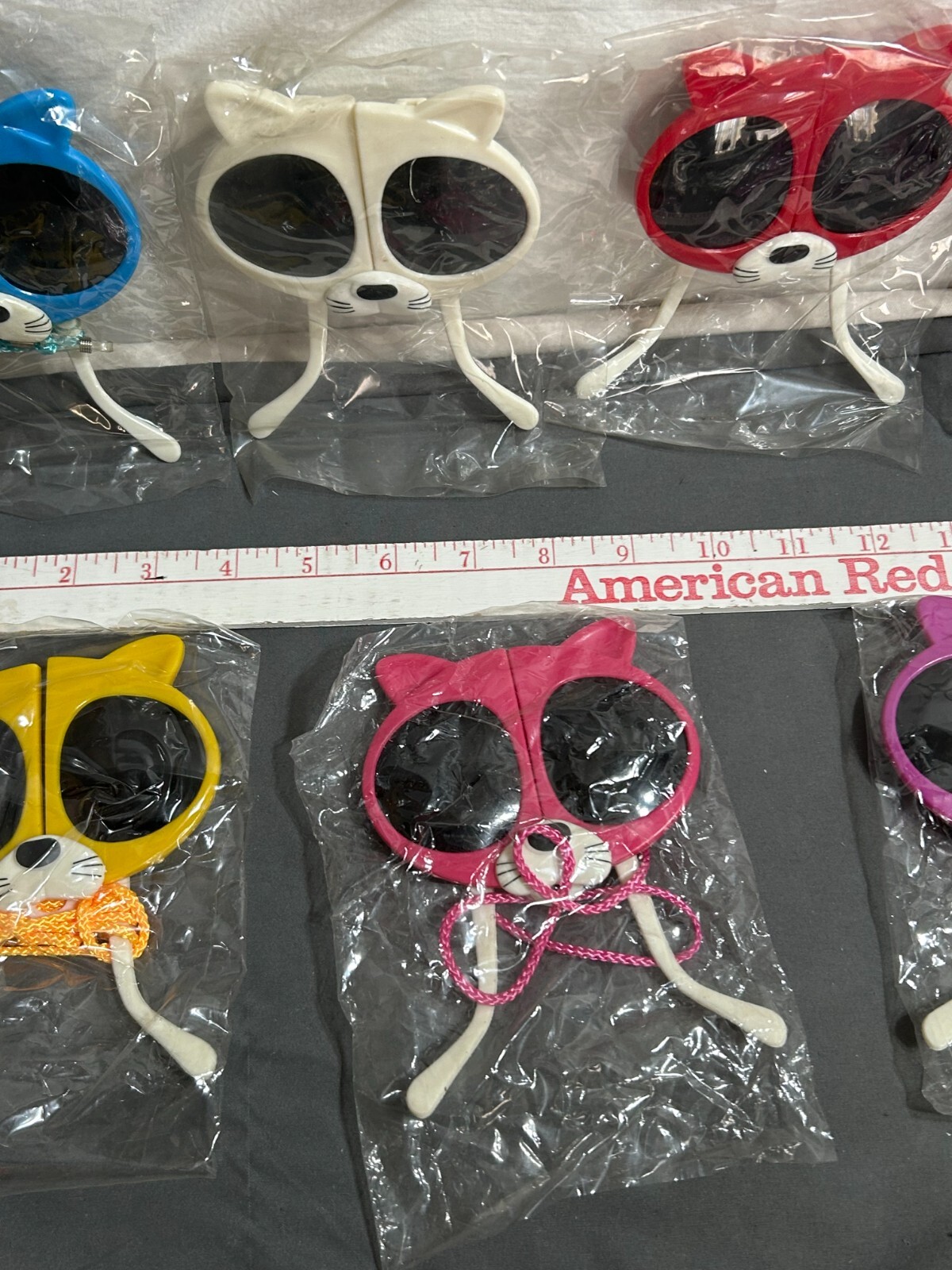 1980s JAK PAK Novelty CAT KITTY kitten Child KIDS Sunglasses Folding CHOOSE ONE