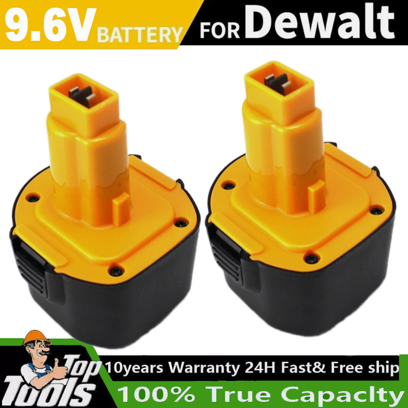 2Pack 9.6V DW9062 DW9061 NiH Battery Replace for Dewalt 9.6 Volt Cordless Tools