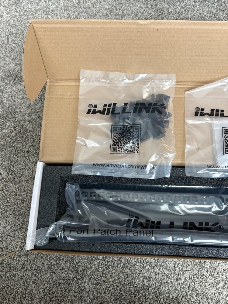 iwillink Blank 48-Port Keystone Patch Panel, 2U 19'' Rackmount/Wallmount