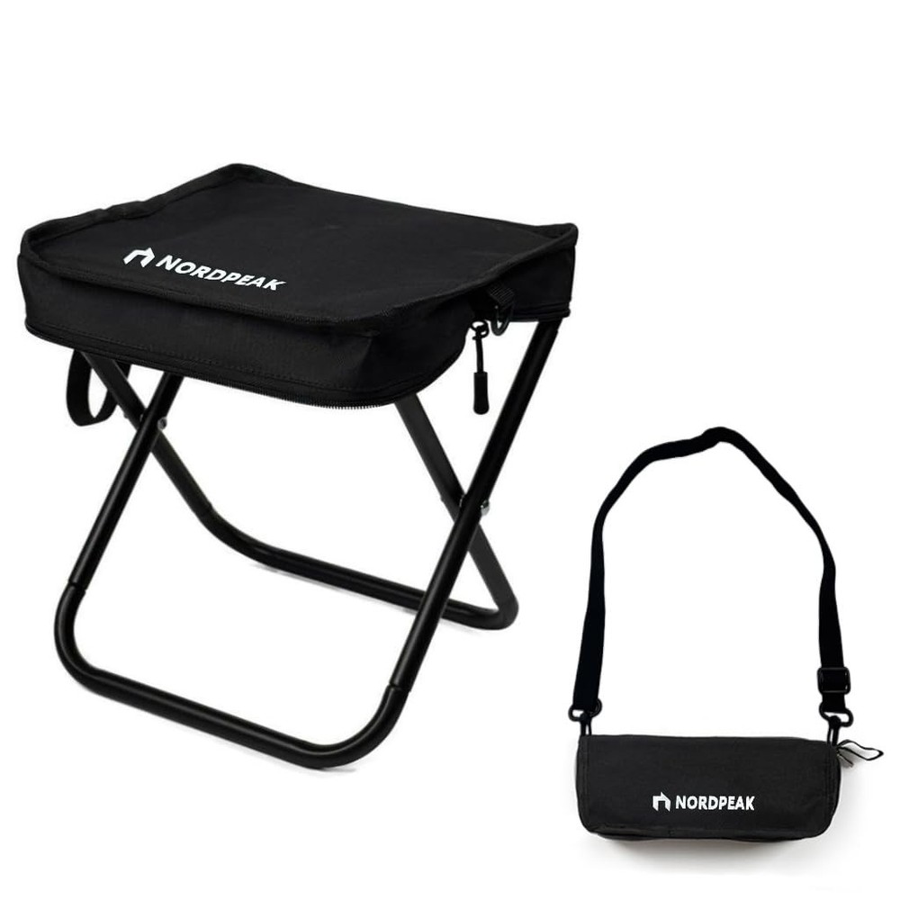 Compact Foldable Stool with Shoulder Strap, Heavy Duty 350lbs Support, Lightw...