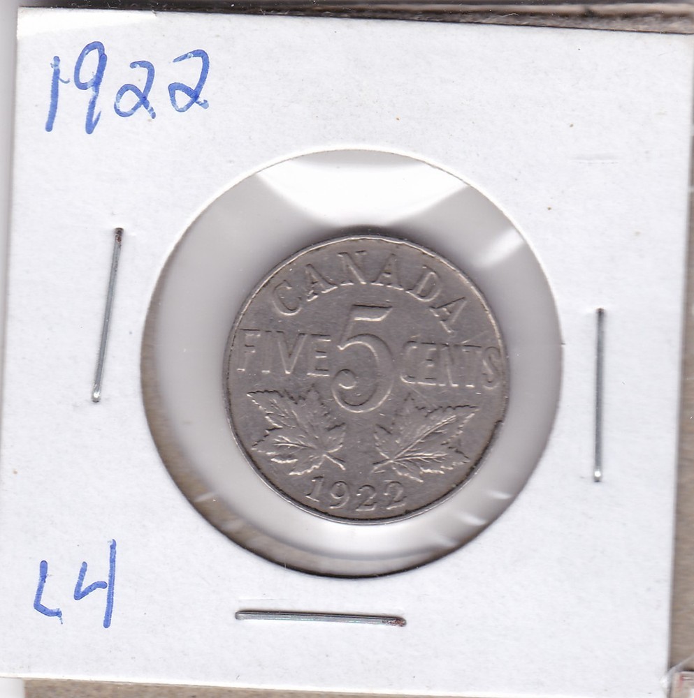 1922 Canada 5 Cents L4