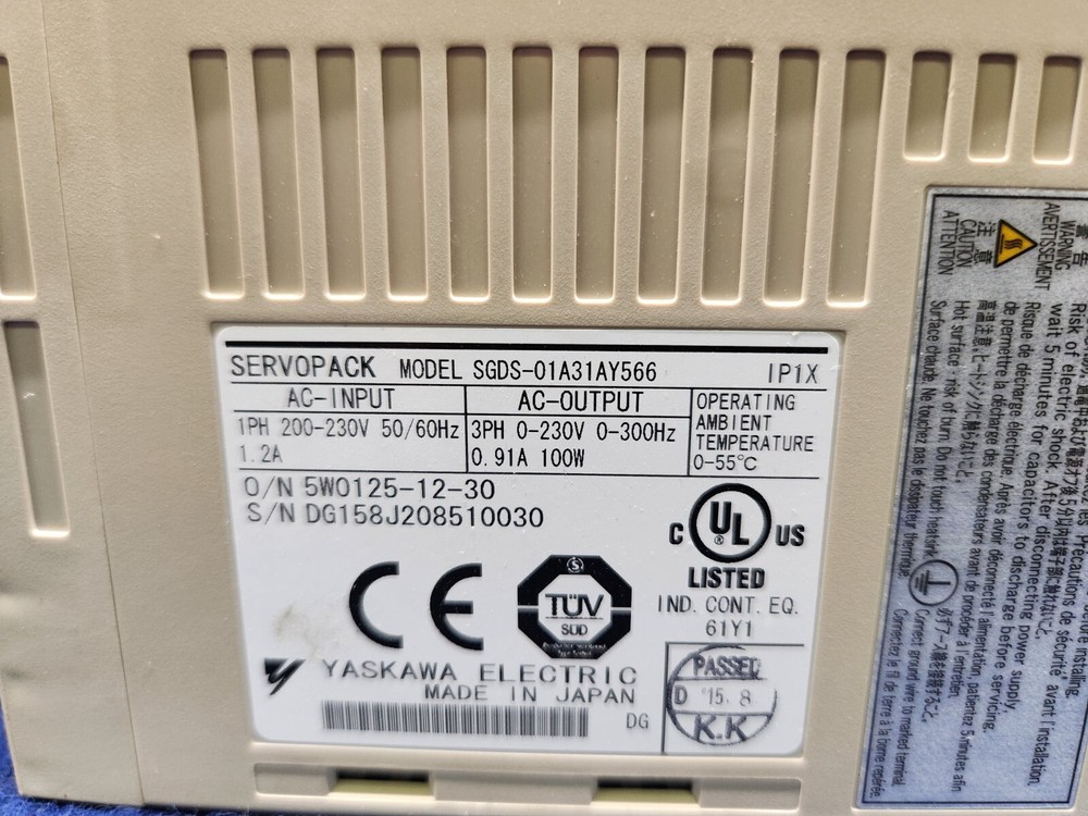 Yaskawa SGDS-01A31A Servo Drive SERVOPACK