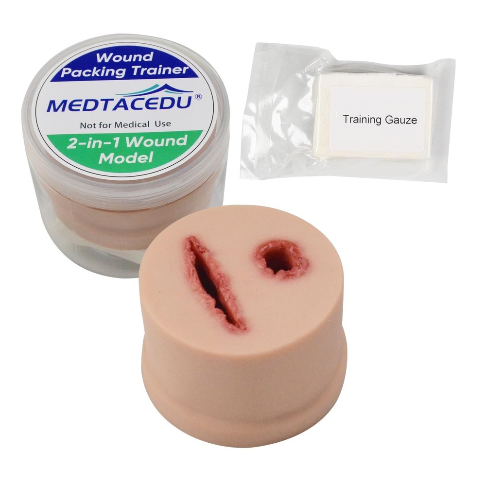 MEDTACEDU 2in1 Wound Packing Task Trainer, Bleeding Control Kit Trainer, Stop...