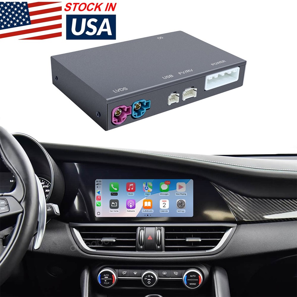 Wireless Decoder for Alfa Romeo Stelvio/Giulia Android Auto CarPlay Mirror Link