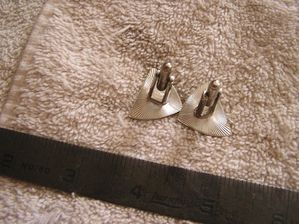 Vintage Triangular Shaped Cufflinks with Insignia