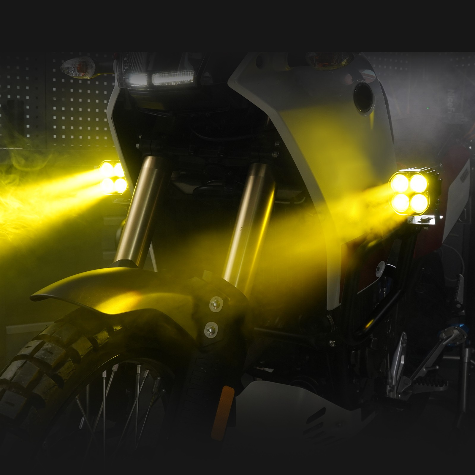 1" Front Bumper Spot LED Work Light Pods For Yamaha Tenere 700 XTZ700 2019-2024