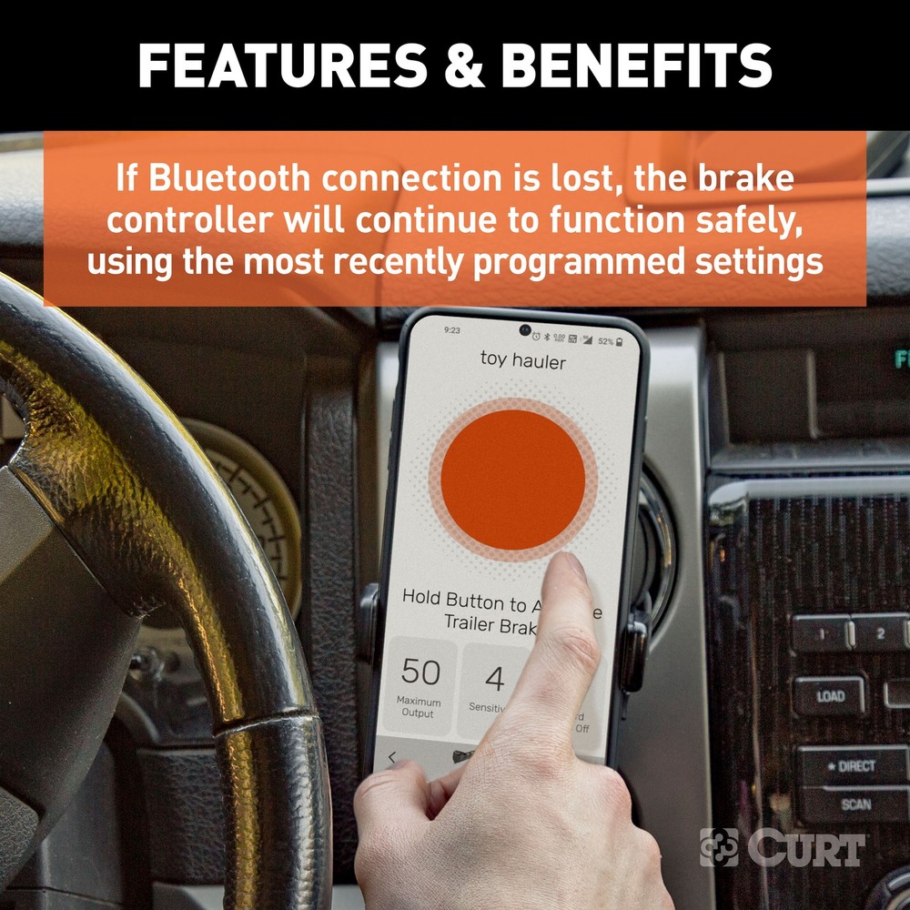 Curt Trailer Brake Controller 7 way Echo Mobile Bluetooth Smart Phone Connection