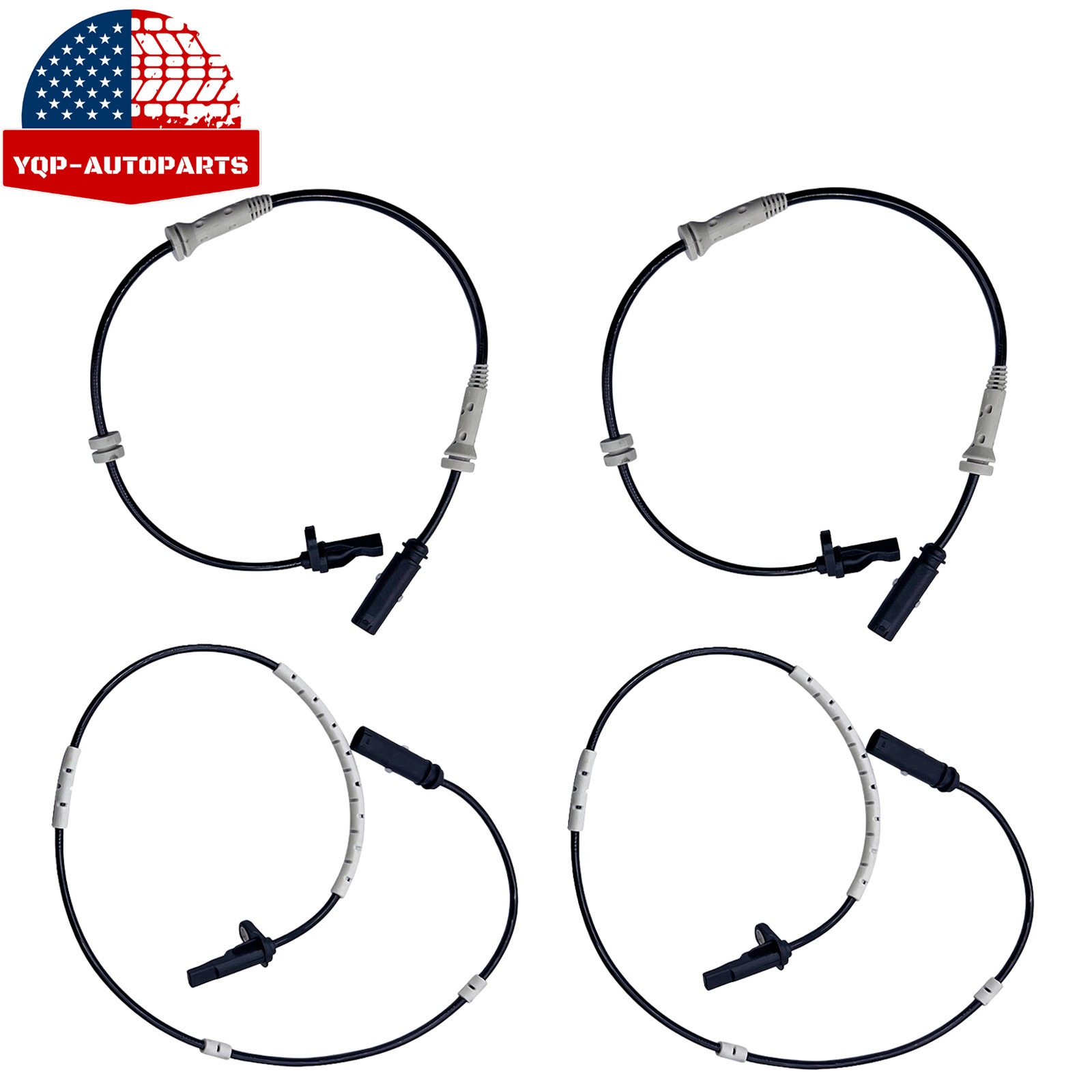 OEM 4Pcs ABS Wheel Speed Sensor Front Rear LH / RH For BMW F30 F32 F80 328i M3