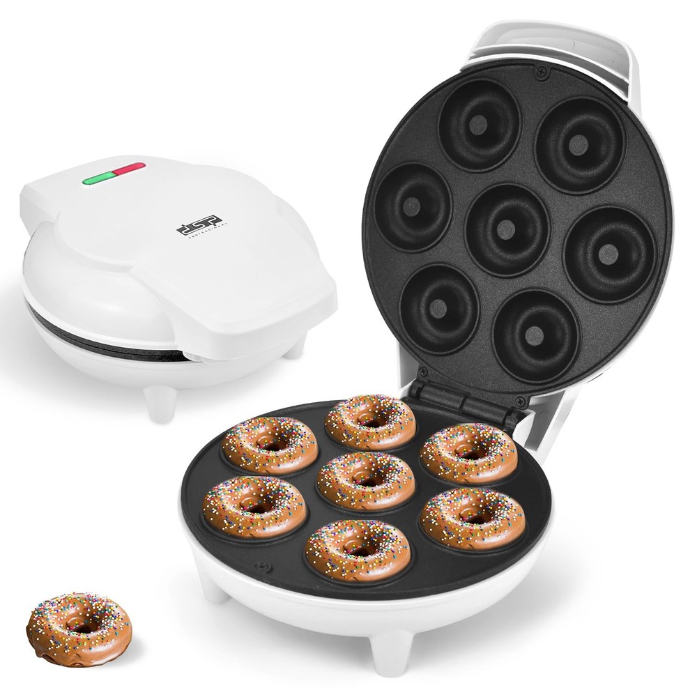 Mini Donut Maker - Non-Stick, Cool Touch Electric Doughnut Machine for Mini D...