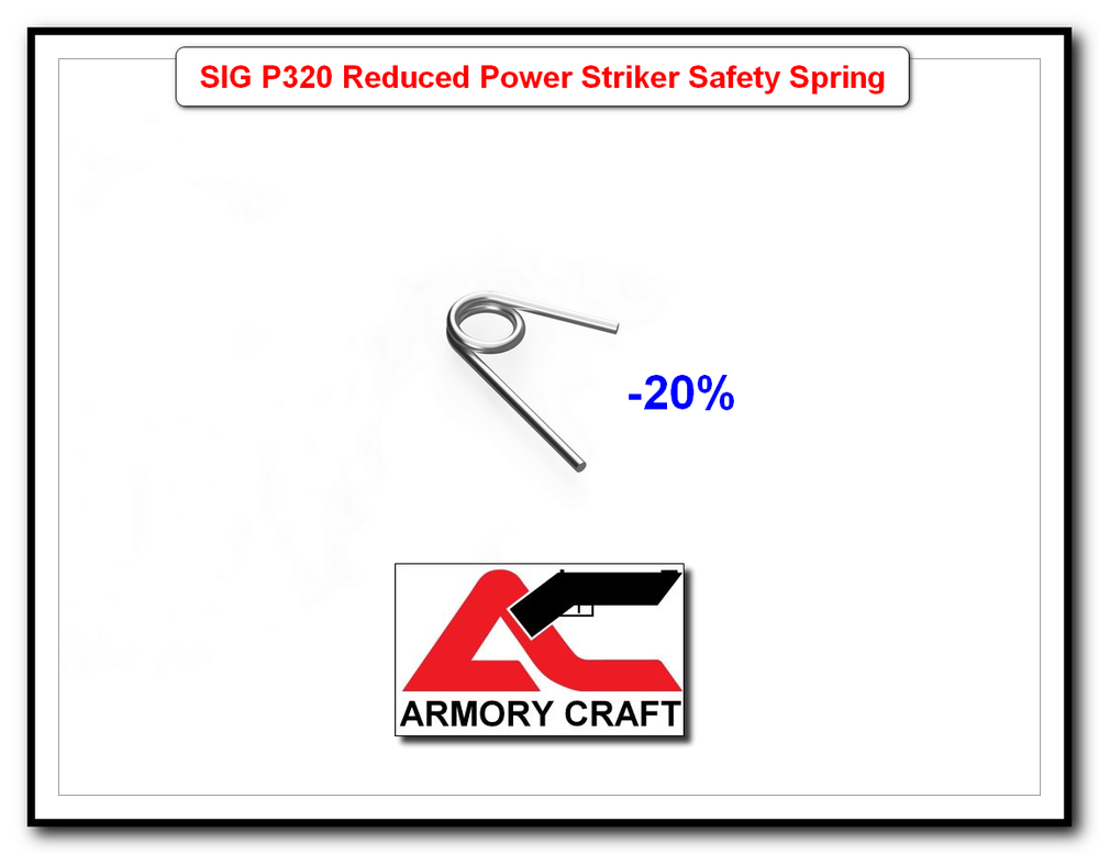 Armory Craft - Sig Sauer P320 Action / Trigger Pull Reduction Spring Tuning Kit