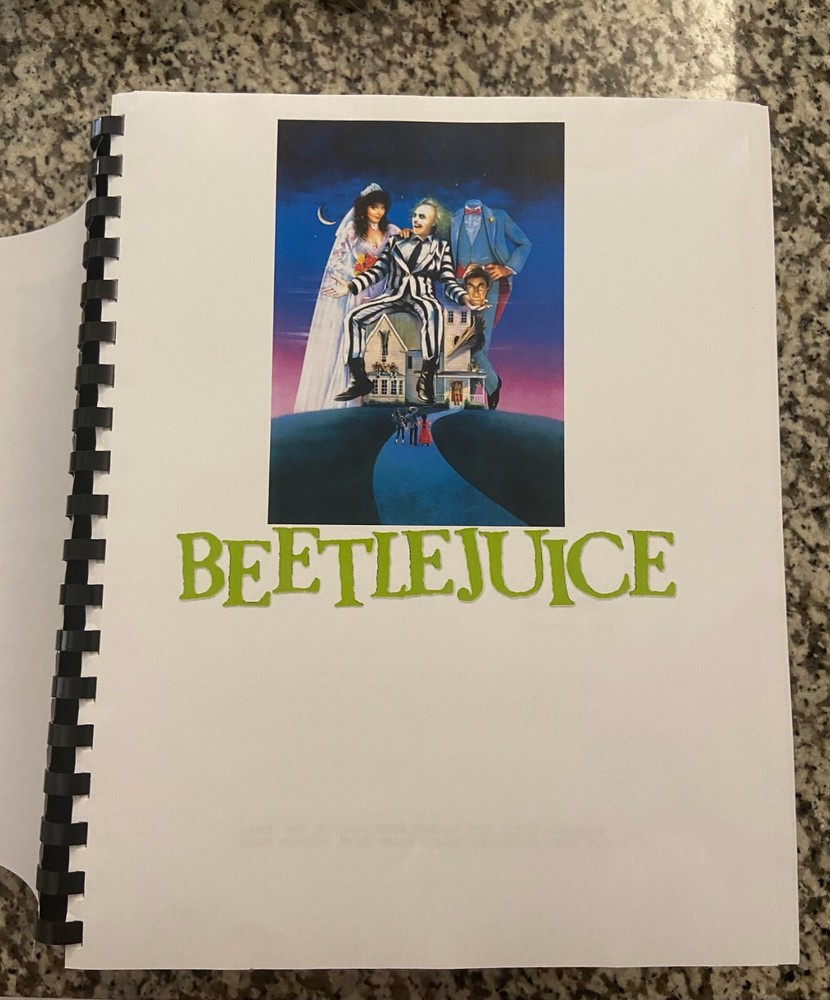 Beetlejuice Horror Movie Script Reprint Full Screenplay Script