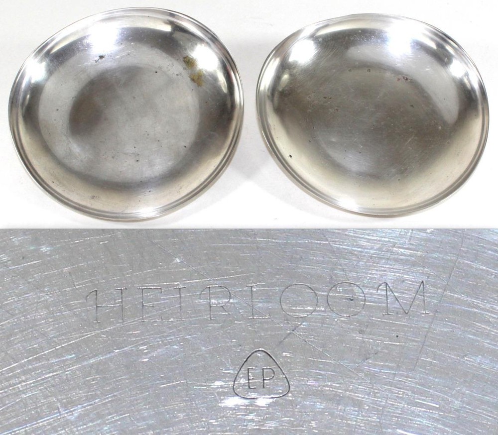 Set of 2 Oneida Heirloom EP Silverplate Silversmiths Plate Dish ~ 5.75"