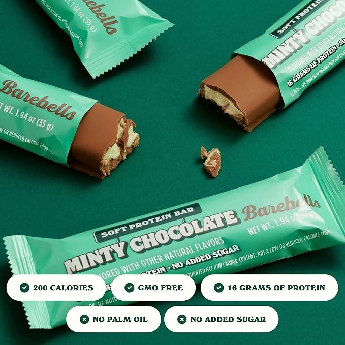 BarebeIIs Protein Bars Assorted Variety Pack , 20g Protein Snacks 10 Pack