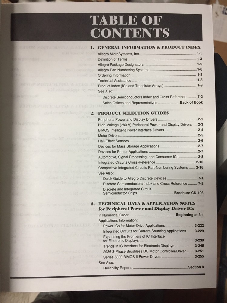 Data Book = Allegro Microsystems Integrated and Discrete Semiconductors 1993