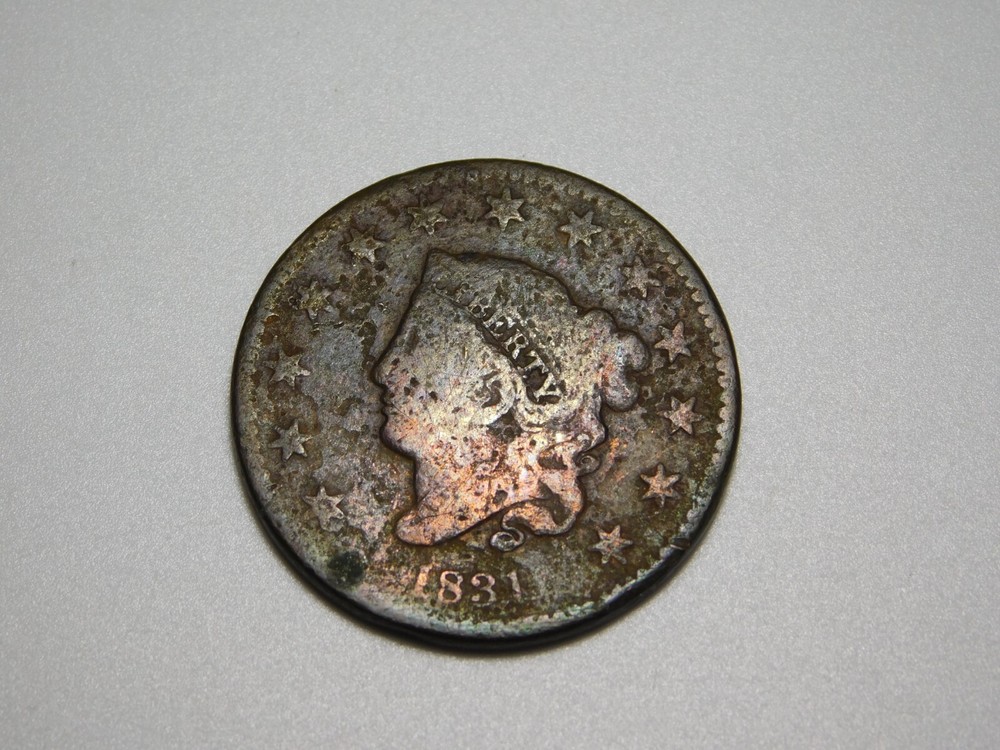 US COINS 1831 CORONET HEAD LARGE CENT