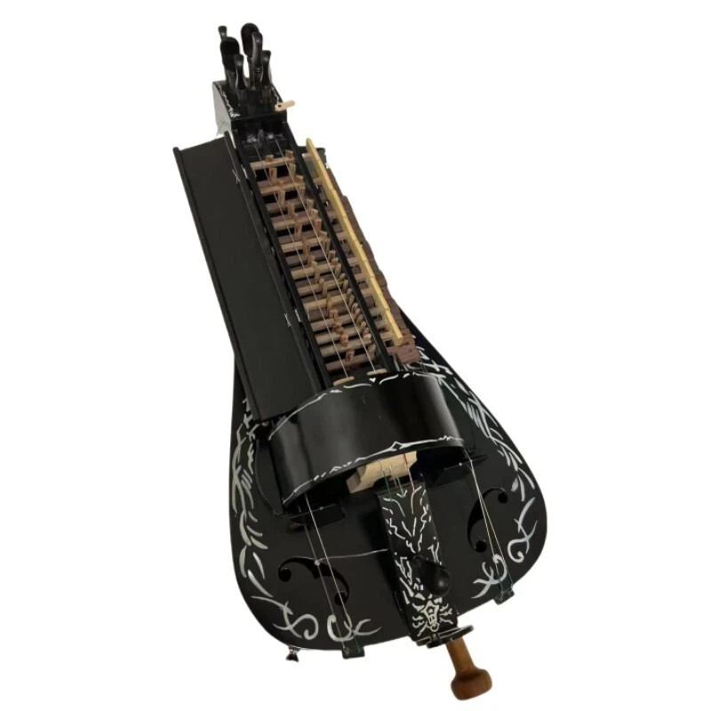 Nice Hurdy gurdy,Black Solid wood 6 strings 24 keys Hurdy Gurdy, Maple wood back