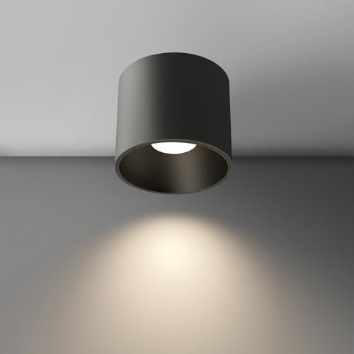 Modern Ceiling Spot Light Fixture, Dimmable Flush Mount Light 4.72'' Black