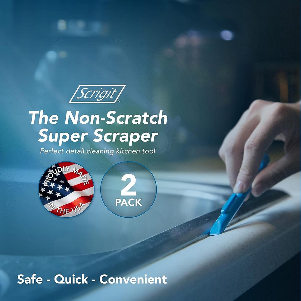 Scraper No-Scratch Plastic Scraper Tool, 2 Pack - The Handy Multi-Use Scraping T