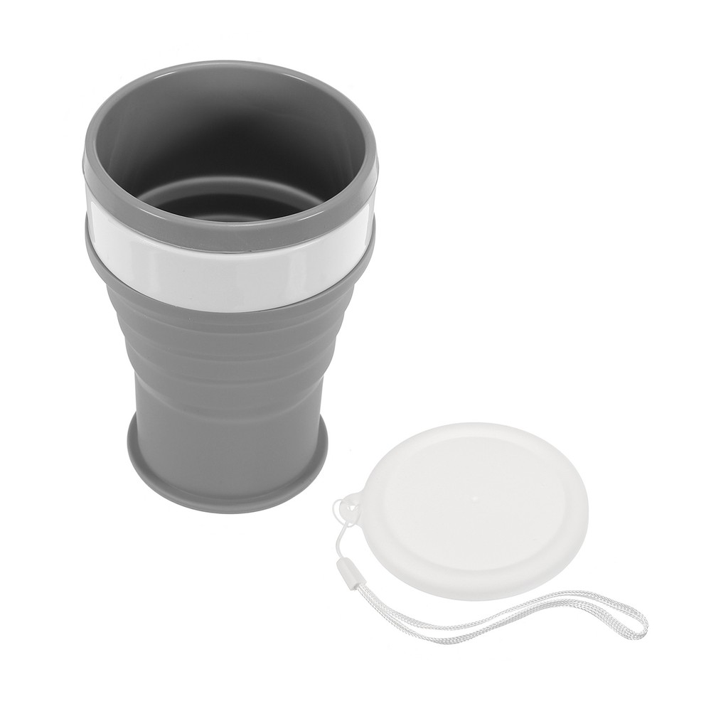 Folding water bottle, 350mL, grey