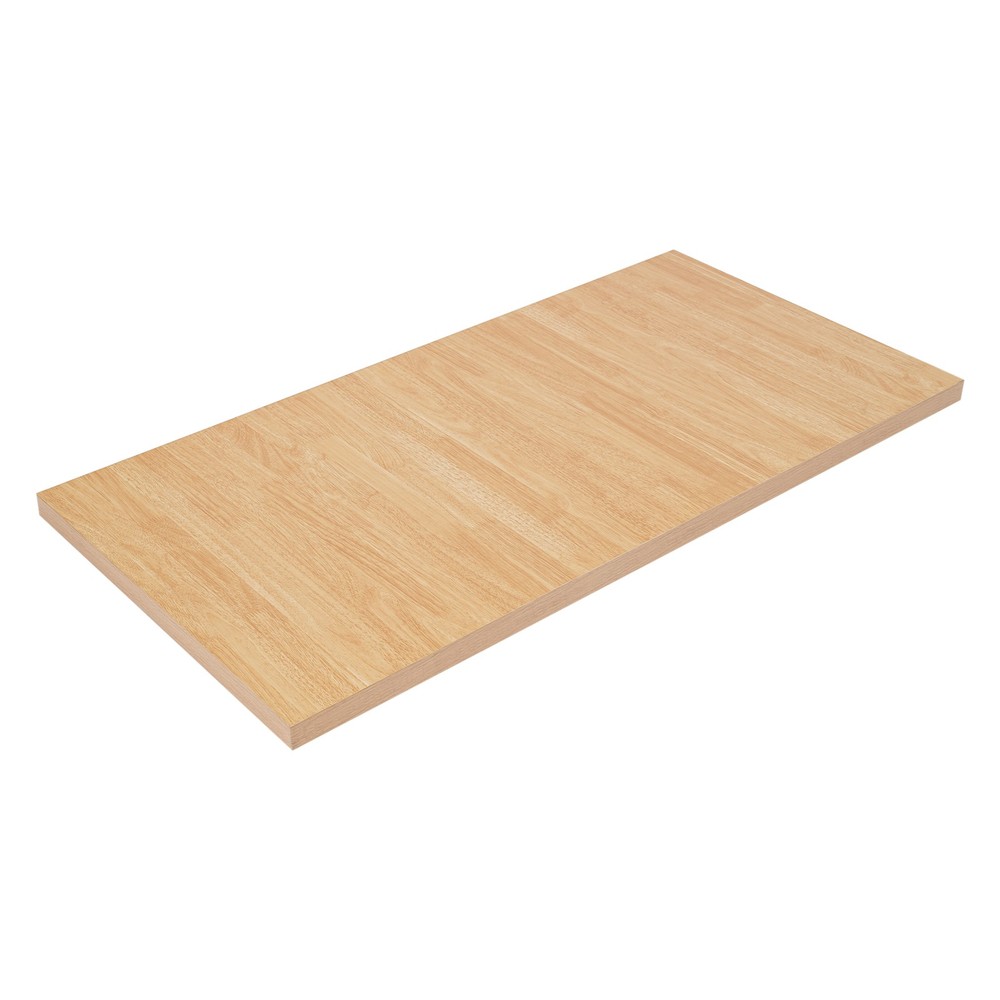 Wood Color Tabletop Rectangular Countertop Compatible With Various Table Leg