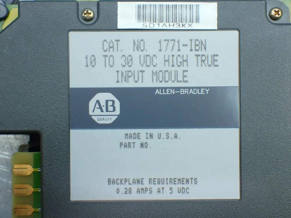 ALLEN-BRADLEY 4 HIGH TRUE INPUT MODULES 1771-IBN
