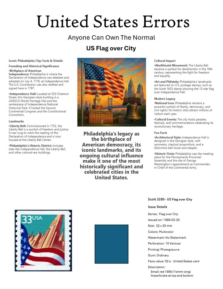 Centsational Custom Presentation Panel For Error SN 3280 - 8.5” X 11”