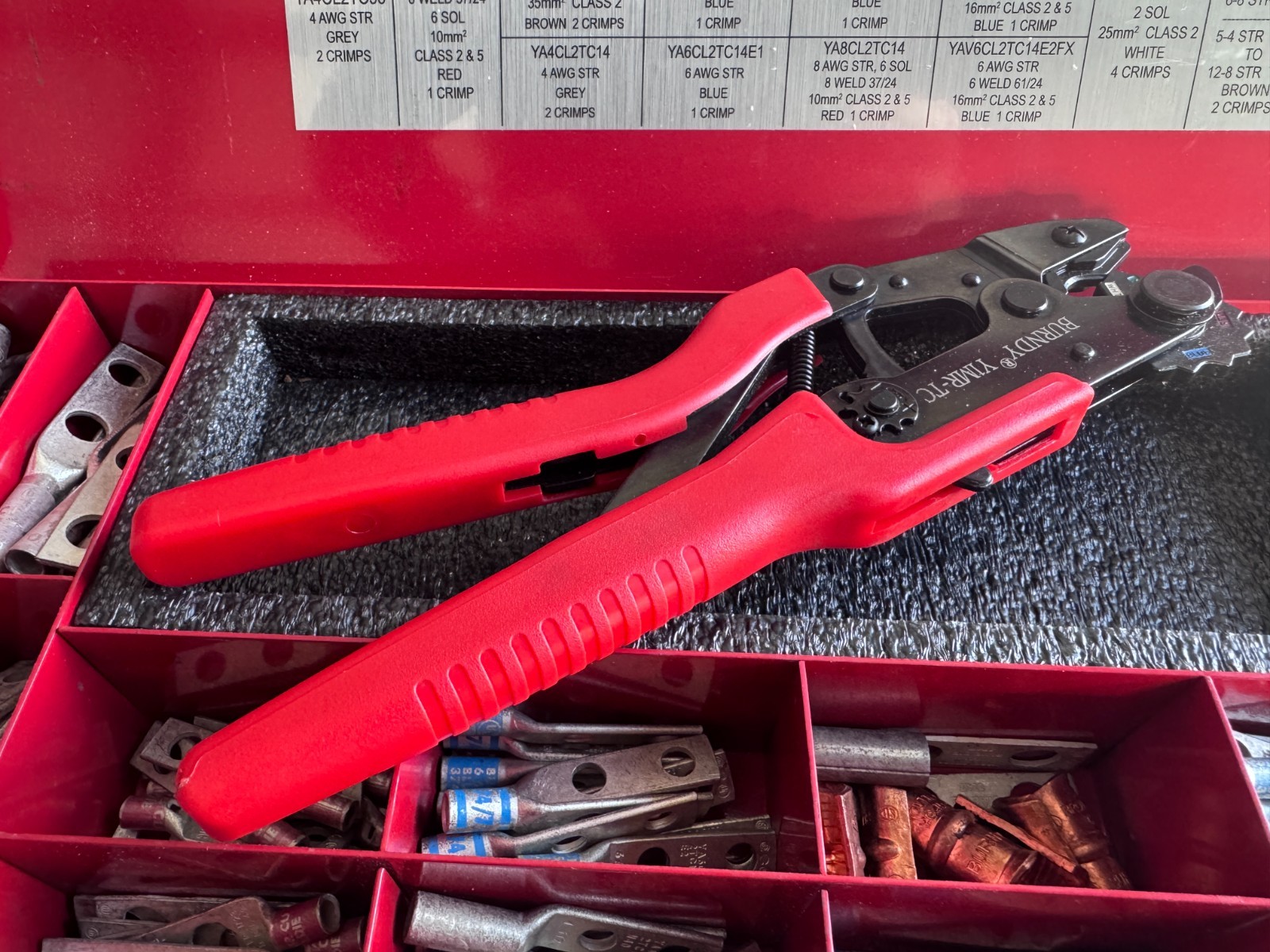 Burndy Compression System Ratcheting Crimper Y1MRTC Kit