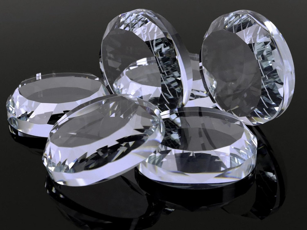 6-Pack Crystal Glass Pattern Weights for Sewing - Fabric Weights for Precision D