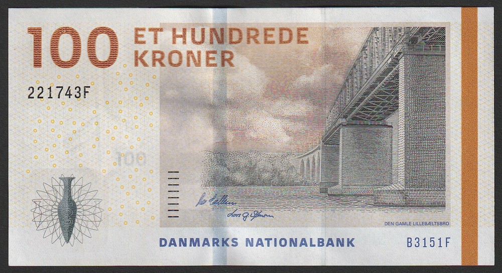 Denmark 100 Kroner 2015 UNC Sign. 1