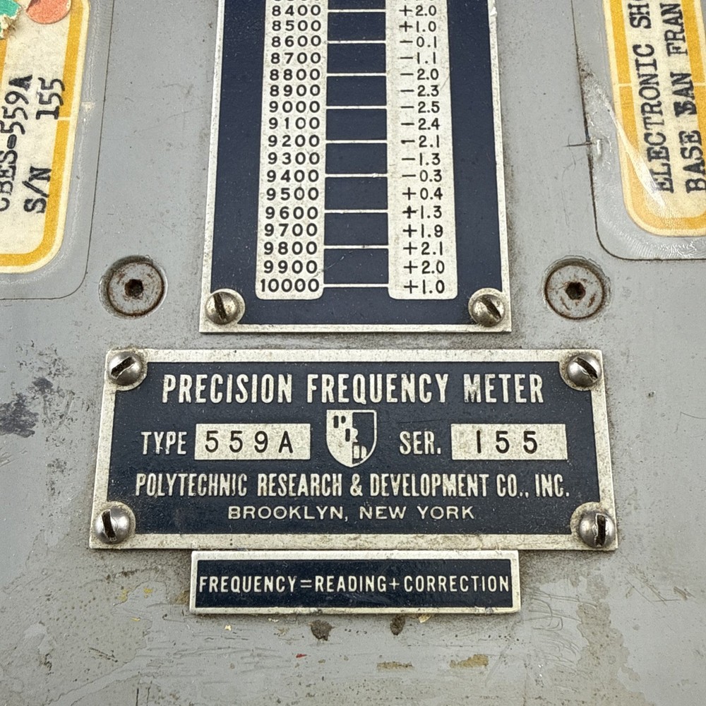 Polytechnic Radar Precision Frequency Meter Type 559A, sn 250.