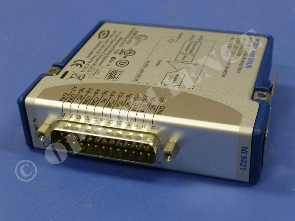 National Instruments NI 9221 cDAQ Analog Input Module, ±60V Analog Input, D-Sub