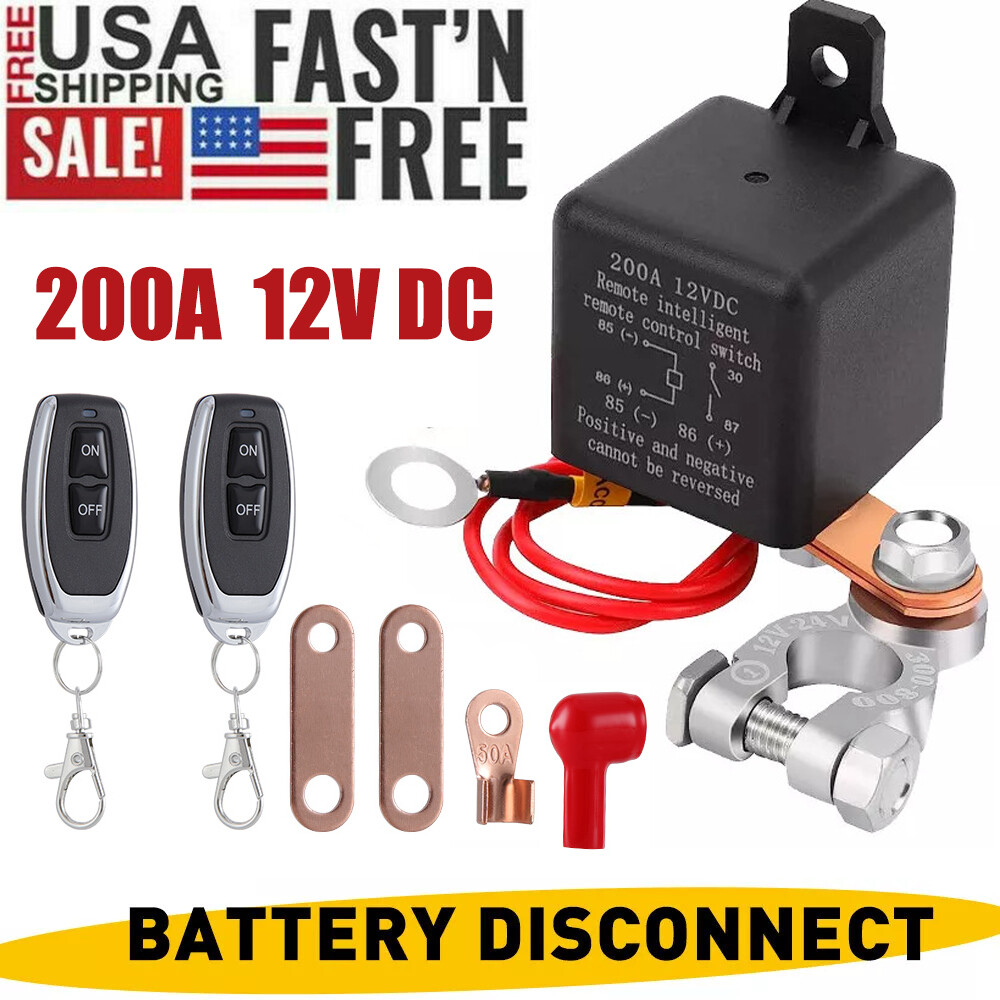 Car Battery Disconnect Switch Remote Control Power Kill Master Isolator Cut Off