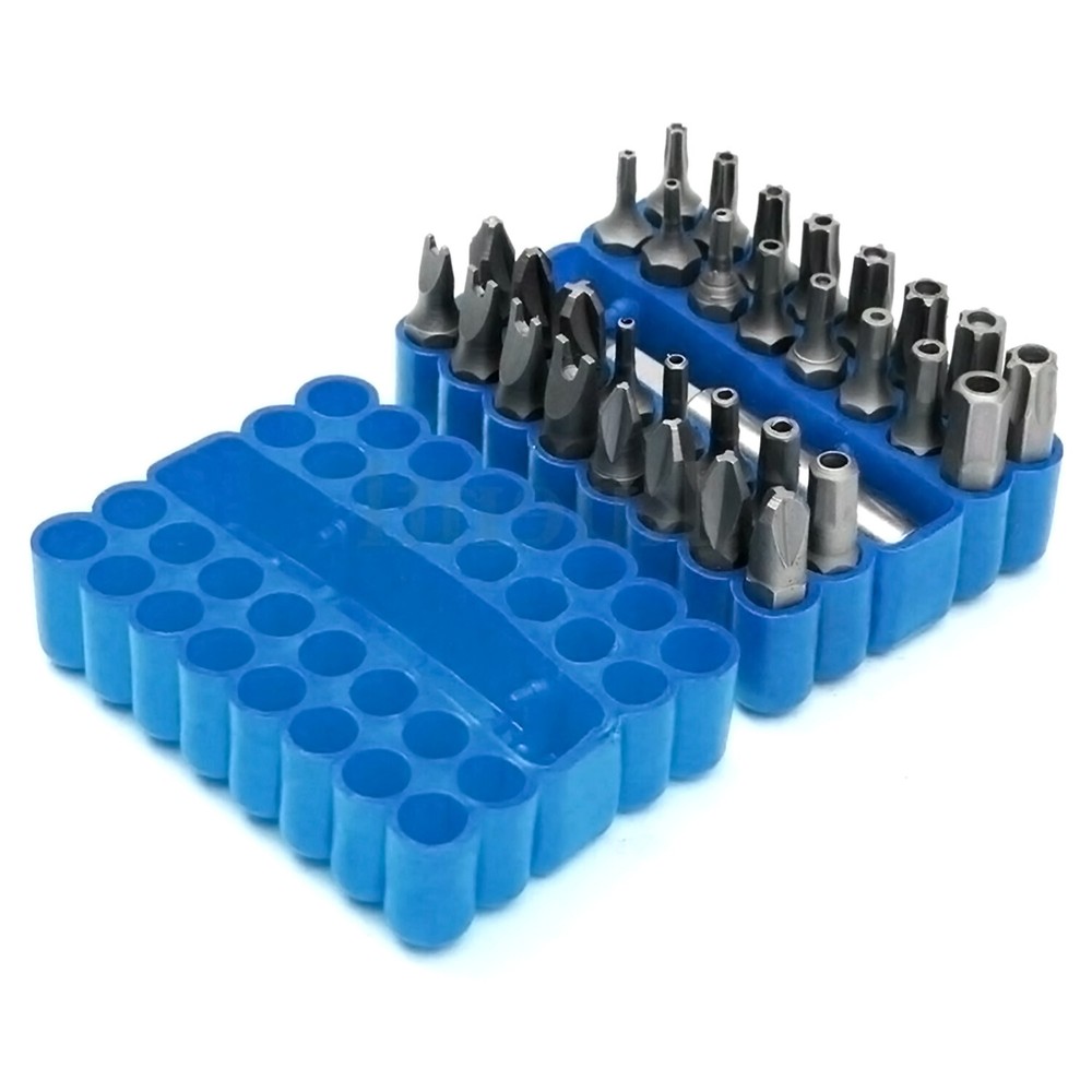 33 PC Torx Bit Set Tampered Proof Security Drill Driver Tamper Screwdrivers Bits