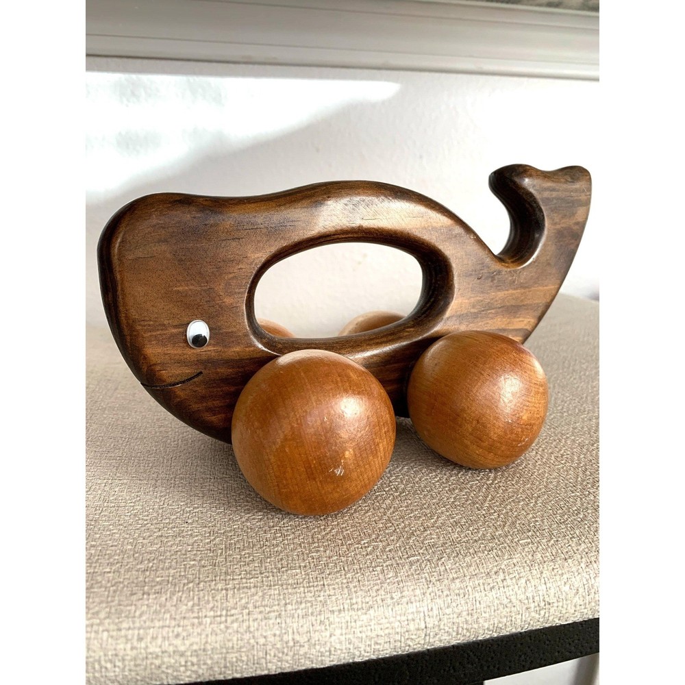Vintage CWS wood push toy