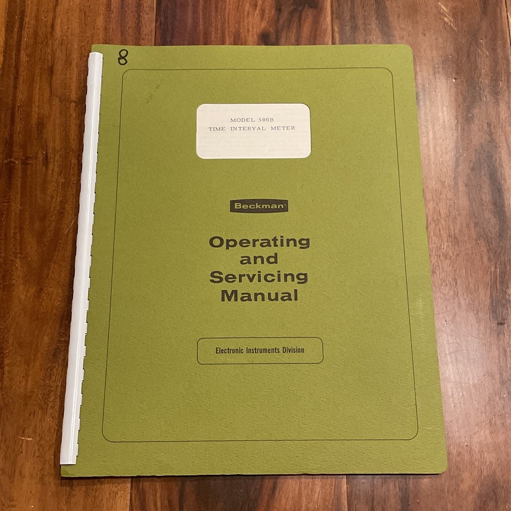 Beckman Model 500B Time Interval Meter Operating & Servicing Manual Dec 1953