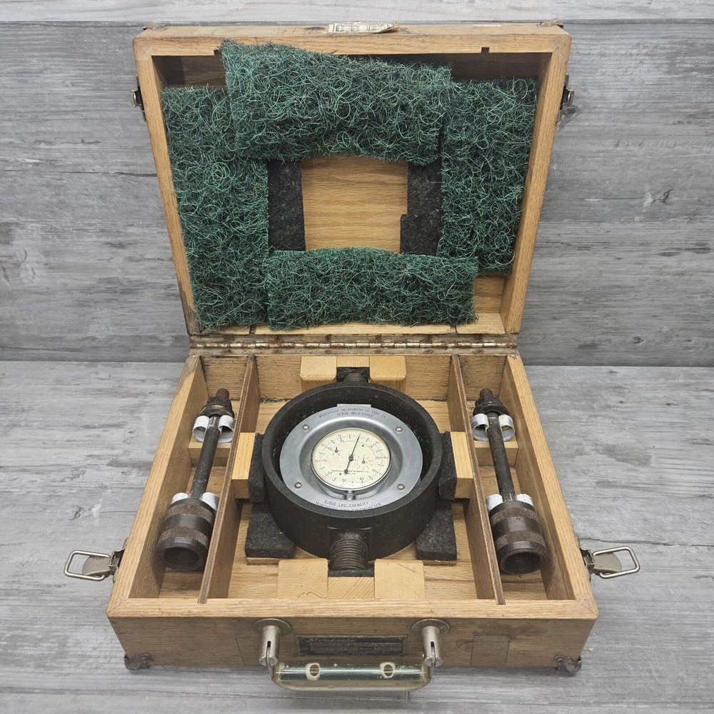 MOREHOUSE 5000 LB CAPACITY RING DYNAMOMETER CALIBRATOR