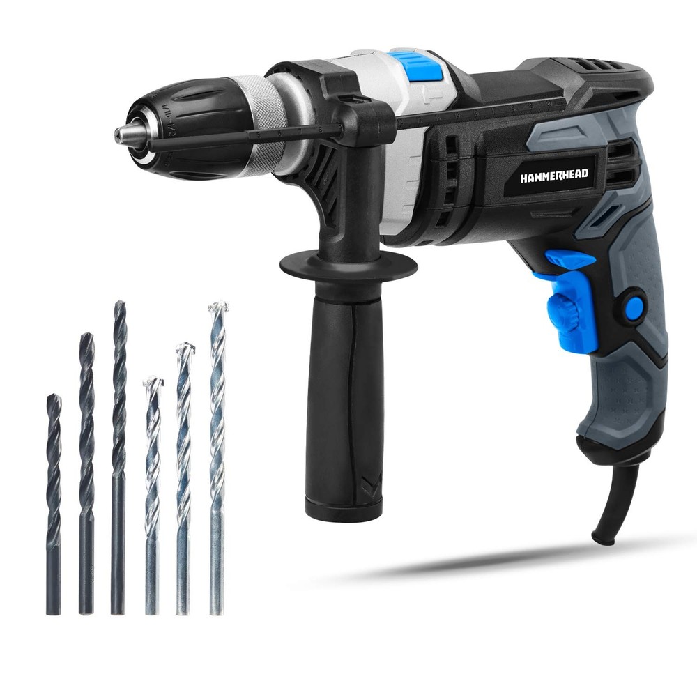 7.5Amp 1/2 Inch Variable Speed Hammer Drill with 6pcs Bit  HAHD075