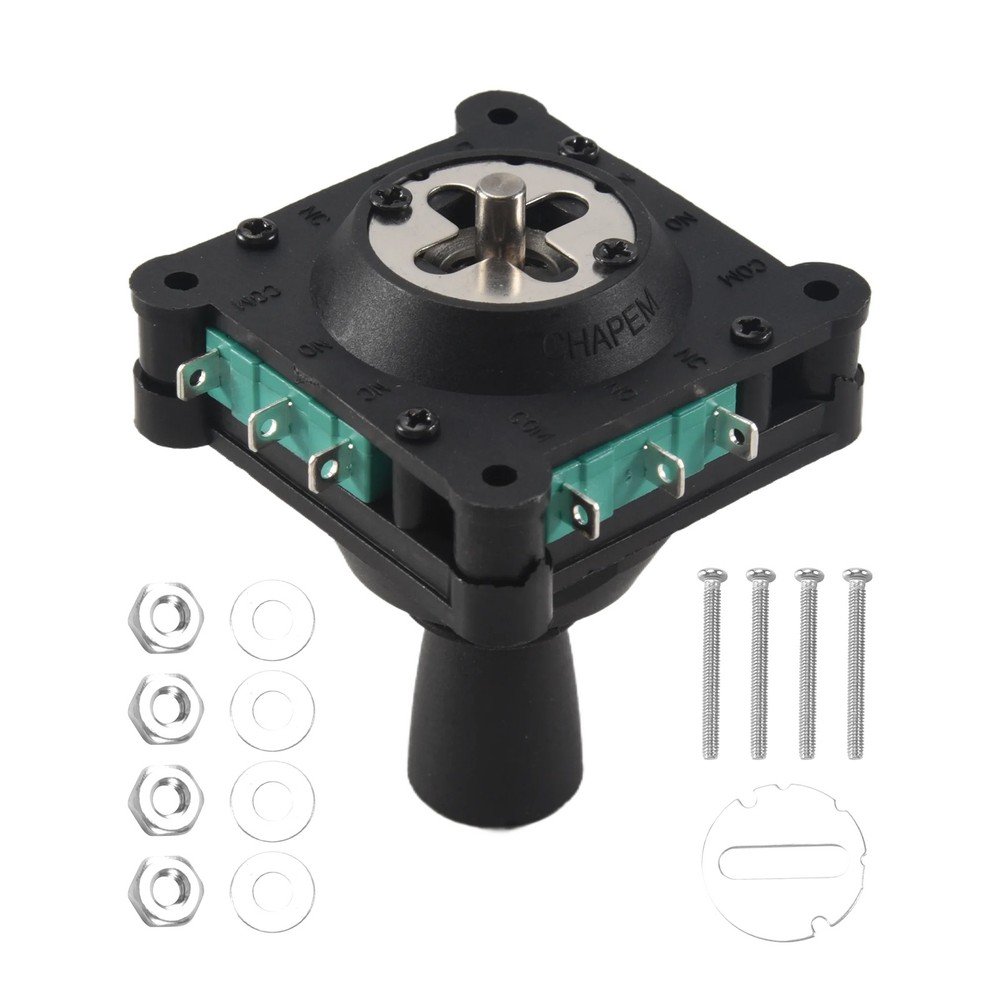 Joystick Switch AC 240V 5 On 4 NO 4 NC Current 2.5mm Mounting Thread 3381