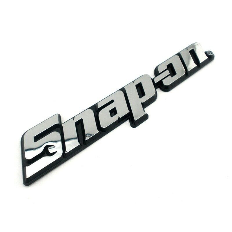 3PCs SNAP-ON TOOL BOX LOGO EMBLEM Chrome Silver Badge Decal 8" INCH LONG - NEW