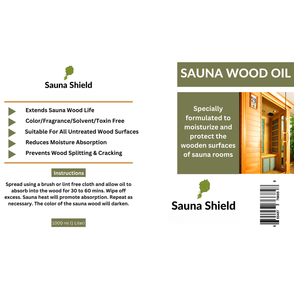 Sauna Shield Sauna Wood Oil (1L) - Protects and Nourishes Sauna Wood