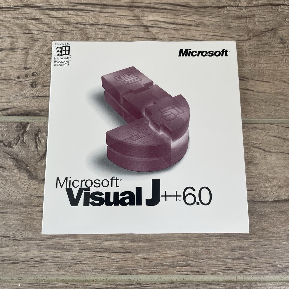 Microsoft Visual J++ 6.0 Original CD-ROM with CD Key Java Development Software