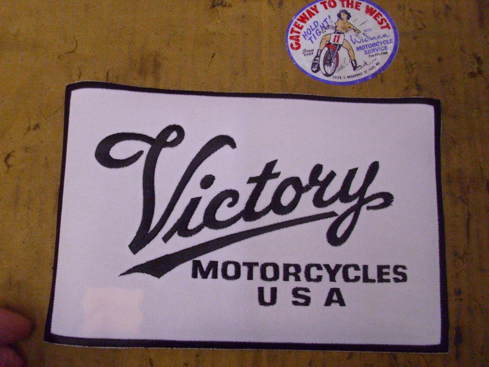 Victory Script Patch - White - Large-P/N#2831941,9"x6".#