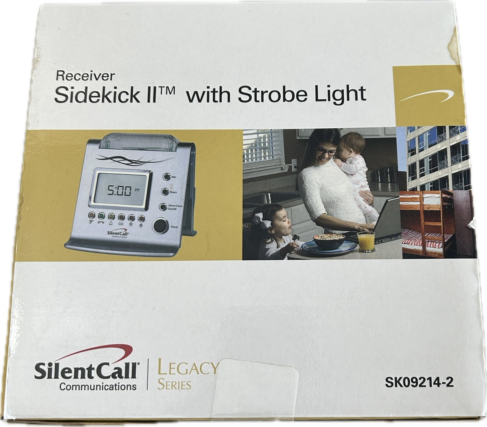 Silent Call Communications Receiver Sidekick II w/Strobe Light, Legacy Series.