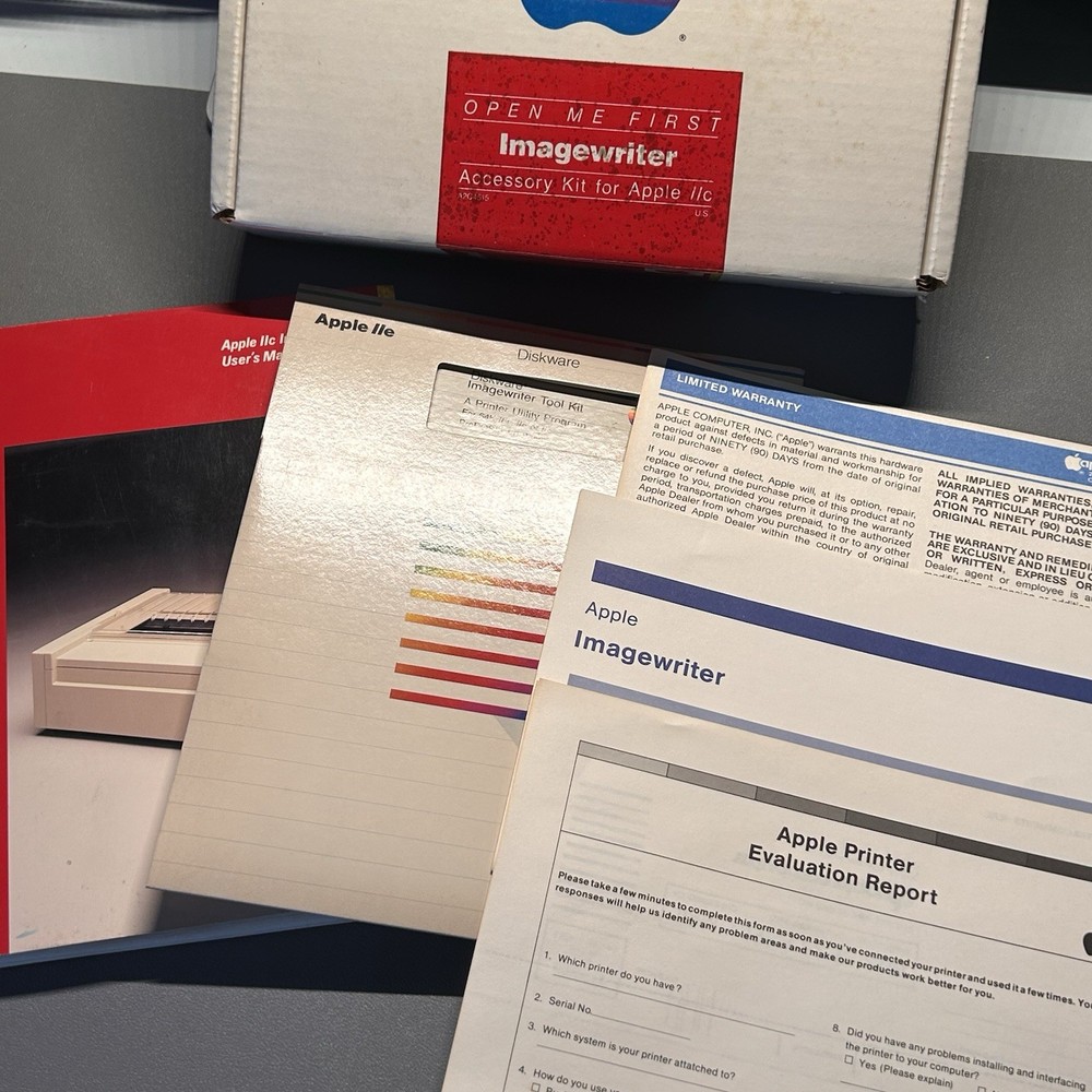 Vintage Apple IIC Imagewriter Printer Accessory Kit A2C4515 - No Cord