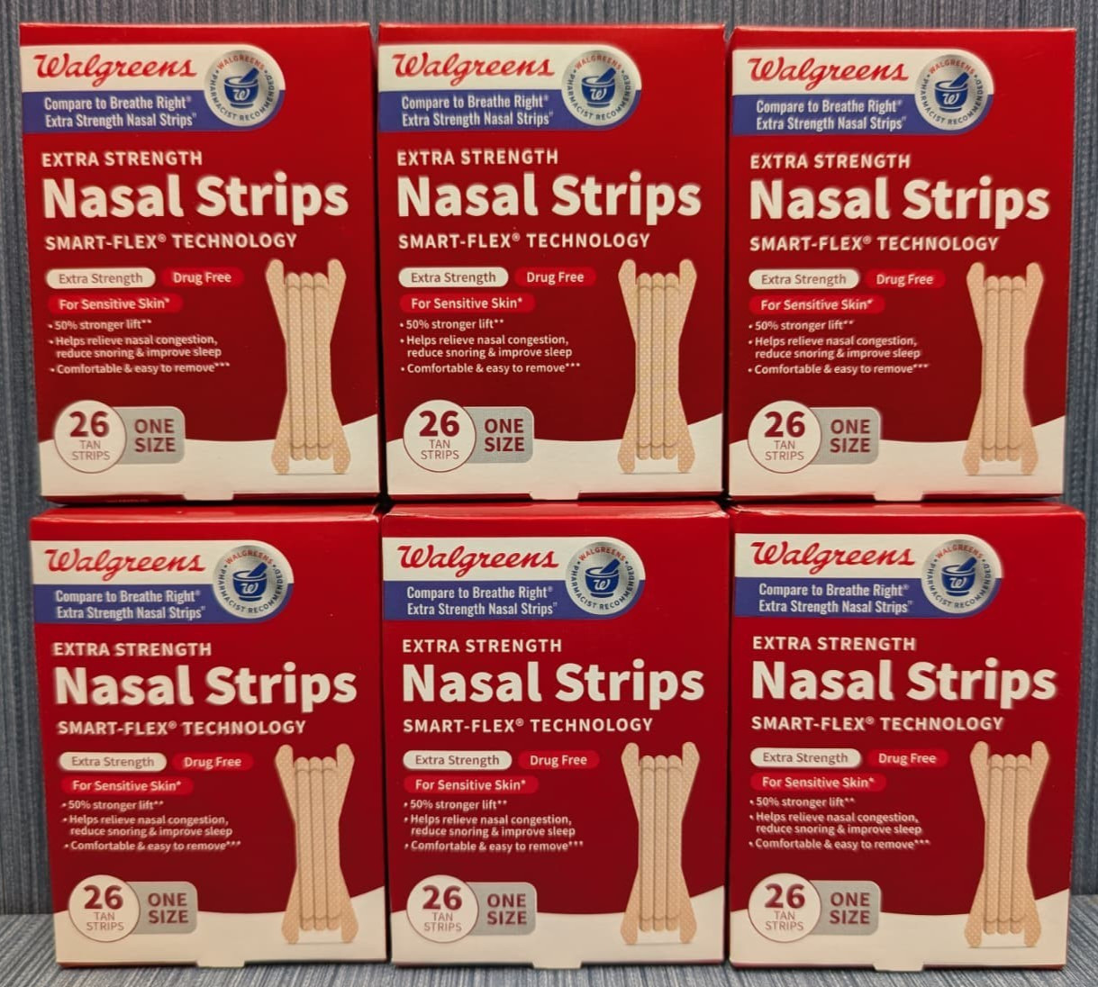 156 Nasal Strips Smart Flex Technology Tan Sensitive Skin Extra Strength