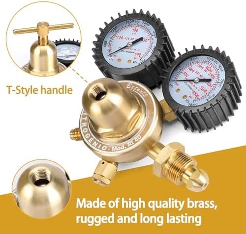 Nitrogen Pressure Regulator Gauge