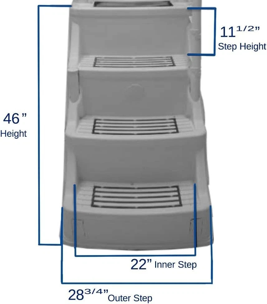 Easy Access Drop-In Step for Above Ground Pools - Safe & Sturdy