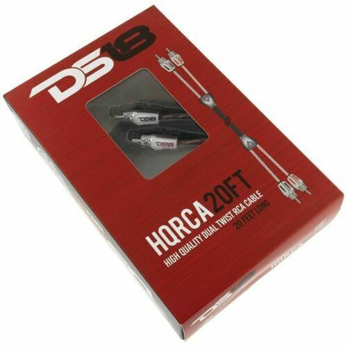 4 x DS18 20 ft 2 Channel Shielded Twisted RCA PRO Audio Cable Amp Cable